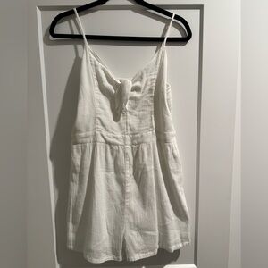 Aerie “Breezy” White Knotted Romper